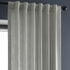 HPD Half Price Drapes Premium Heavy Faux Linen Curtains, 1 Panel, 50W x 108L Light Filtering Ash Grey Window Curtains