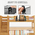 Zubebe Bedside Shelf for Bed, 2 Pieces with 10 Pairs Hooks, Black Metal Organizer for Bunk Bed, Caddy Storage Basket
