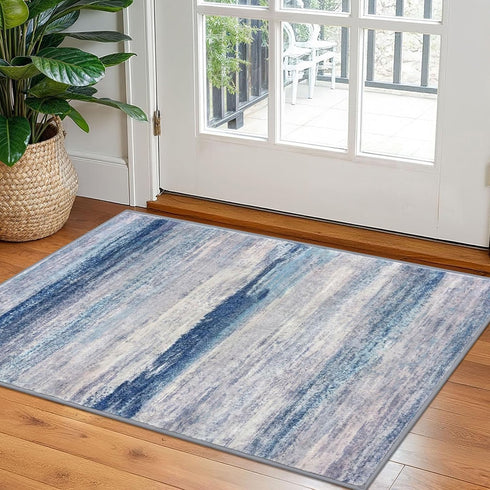 KOZYFLY Modern Abstract Small Area Rugs, 2x3 Washable Kitchen Rug Non-Slip Soft