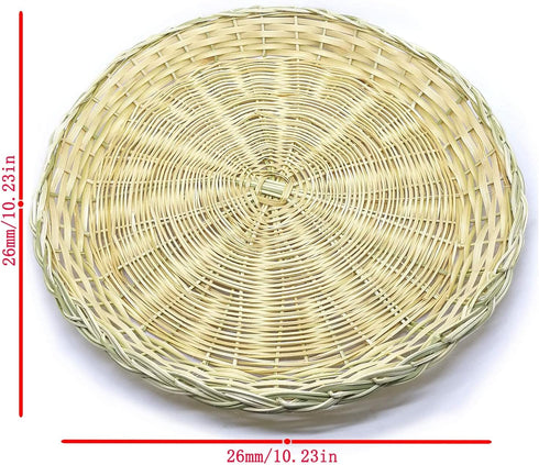 BB HOME, ZHONGER BHO Hand Weave Bamboo Paper Plate Holder, 10in Set of 4 for Picnic & Daily Dining
