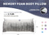 20x54 Fluffy Full Body Pillow for Adults Long Big Body Pillow Cover Pillowcase with Memory Foam for bed Grey Pregnancy