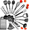 Kitchen Utensils Set - 24 PCS Nylon Cooking Utensils with Stainless Steel Handles - Heat Resistant Non-Stick Tools