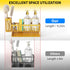 304 Countertop Cisily Lemon Yellow Sink Caddy Organzier with High Brush Holder, Sponge Holder for Sink, Rustproof