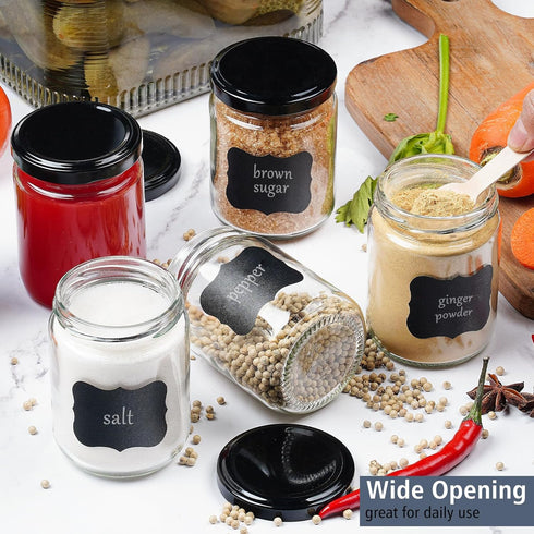8 oz 20 Folinstall Small Glass Jars with Airtight Lids, Pcs Candle Jars for Candle Making, Wedding Party, Empty Food