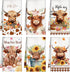 Absorbent Kitchen Towels - 6pcs Highland Cow Sunflower Summer Yellow Cleaning Drying Dishes Towel, Funny Gifts for Women