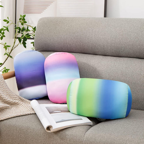 Neck Roll Pillow Tube Microbead Pillows, 7 and 12 Inches Travel Pillows for Chair Sleeping, Tie Dyeing
