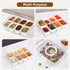 Snackle Box Charcuterie Container - Divided Serving Tray with Lid and Handle, 8 Compartment Portable Snack Box