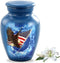 American Glory Keepsake Urn - Mini Urn for Ashes with American Flag and Eagle Design, Includes Premium Case & Velvet Bag