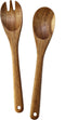 Acacia Wood Salad Serving Set, Spoon and Fork for Serving and Tossing Salad