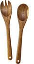 Acacia Wood Salad Serving Set, Spoon and Fork for Serving and Tossing Salad
