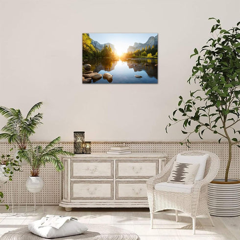SKASNFAI National Park Canvas Wall Art Mountain Nature Landscape Painting Artwork Framed Home Decor for Living Room Bedroom (12x16 inch)