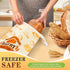 2 Packs 17x12 Inch Reusable Bread Bags for Homemade Bread, NFETLLD Homemade Sourdough Bags Storage Container Keep Loaf