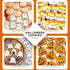 4" Halloween Cookie Cutters Set - Large Stainless Steel Baking Cutters in Pumpkin, Ghost, and Candy Corn Shapes