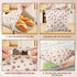 VAKEEN Beeswax Bread Bags, Reusable Linen Organic Beeswax Bread Bags for Sourdough, Keep Freshand and Large Capacity