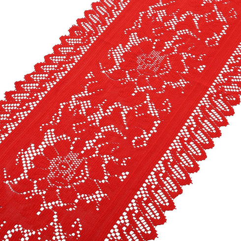 13 35 Inch mookaitedecor Lace Table Runner for Wedding Party Coffee Table Decor Red, x