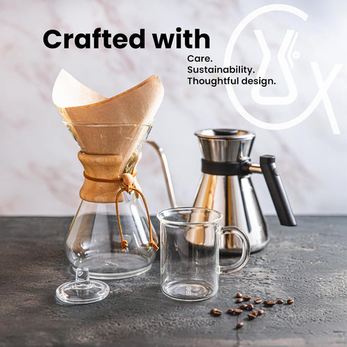 6-Cup Packaging Chemex Pour-Over Glass Coffeemaker - Glass Handle Series - - Exclusive