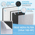 Vital 100 HEPA Filter Replacement, Compatible with LEV.OIT Vital 100-RF, 1 Pack