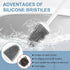 UBeesize Toilet Brush with Flexible Head, Silicone Bristles, Quick Drying Holder Set for Bathroom (15" X 4.5")