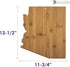 Totally Bamboo Arizona State Shaped Cutting Board, Natural Bamboo