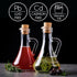 Set, Set 2 Set, Set 2 Crystalia Olive Oil and Vinegar Dispenser Handmade Oil and Vinegar Cruet of with Cork Stopper