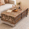 Luxury Chenille Coffee Table Cover Non-Slip Silicone Backing Heavyweight French Jacquard Table