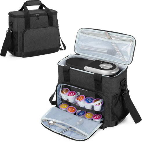 CURMIO Coffee Maker Carrying Bag, Compatible for Keurig K-Mini or K-Mini Plus, Travel Bag for K-Cup Pods