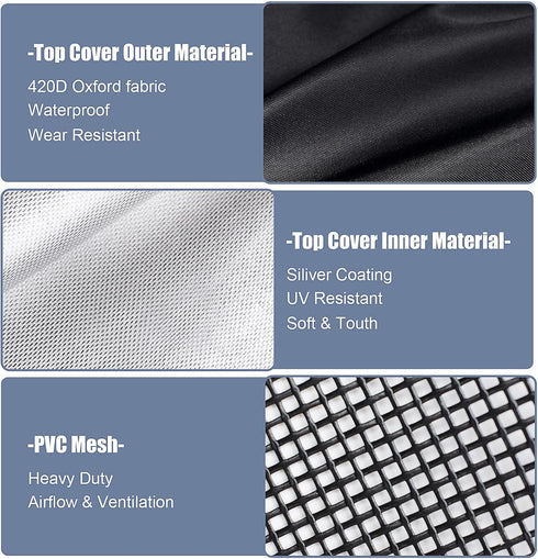 Air Conditioner Covers for Outside, Breathable Full Mesh, Waterproof Top, 32"W x 32"D x 36"H