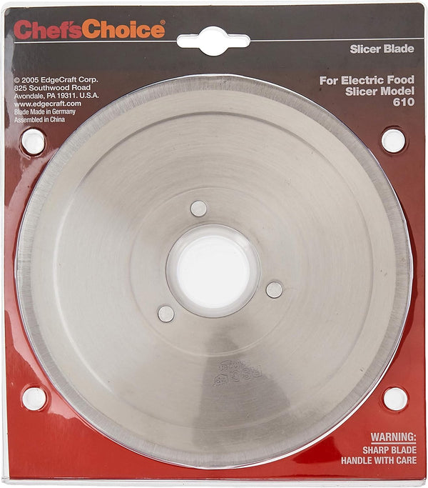 Chef'sChoice S610012 Multi-Purpose Non-Serrated Blade, 7-inch, Silver, for Models 607, 609, 610