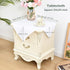 2 Pack 24 24 Inch eeivs Small Square Tablecloth x Washable Polyester Cloth Solid White Heavy Duty Fabric End Table