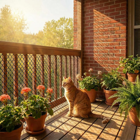 15.7IN 50FT Dog(0.4m 15m) Plastic Wire Mesh Fence Roll, GENNIZZ x Plastic Chicken Wire Mesh, Balcony Garden Floral