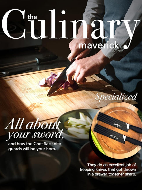 Chef Sac Knife Edge Guards | Professional Universal Knife Cover & Protector | Durable BPA-Free Plastic Knife Guards
