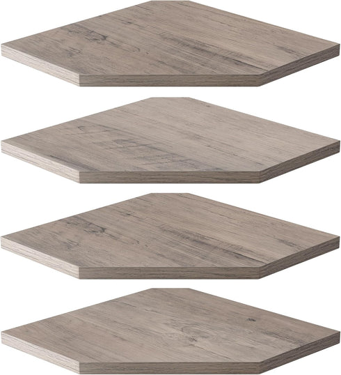 Realgulf Corner Shelves 4-Pack for Bathroom & Kitchen, Space-Saving Floating Corner Wall Shelf