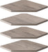 Realgulf Corner Shelves 4-Pack for Bathroom & Kitchen, Space-Saving Floating Corner Wall Shelf