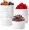 Nuwave 4oz Ceramic Ramekins Set of 6 - Elegant Baking Bowls for Souffles, Custards, Oven & Dishwasher Safe