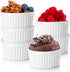 Nuwave 4oz Ceramic Ramekins Set of 6 - Elegant Baking Bowls for Souffles, Custards, Oven & Dishwasher Safe