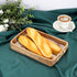 Hipiwe 11.8x7.9x1.8inch Rattan Serving Tray Hand Woven Tray with Handles Rattan Rectangular Basket Trays for Storage