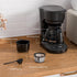 5 Programmable 25oz WAA Cup Drip Coffee Maker, Portable Coffee Machine with Glass Pot, Includes Hot Plate and Reusable