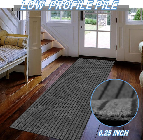 Runner Rugs 2' x 6' Indoor Outdoor Carpet Runner, Anti-Slip Rubber Backing for Aisle Hallway Garage Entryway Stair,