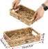 Sumnacon 9.8 Inch Bathroom Tray for Counter, Wicker Toilet Tank Organizer, Decorative Tray for Bathroom, Kitchen,