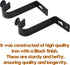 4 Pack Heavy Duty Ceiling Curtain Rod Bracket - Single Curtain Rod Holders for 1 Inch Drapery