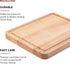 KitchenAid Classic Rubberwood Cutting Board, 8"x10" with Perimeter Trench, Reversible Chopping Board