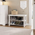 PUPL 3 260 lb, 27.5in 11.2in 17.9in Tier Bamboo Shoe Bench, Entryway Bench Shoe Rack Organizer for Bedroom Living Room