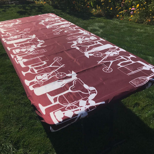 In the Breeze 8001 Happy Hour Drinks Fitted Tablecloth, 30 Inch x 72 Inch