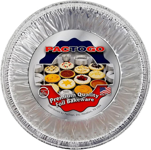 PACTOGO 6" Aluminum Foil Mini Pie Pans - Disposable Small Baking Tin Plates (Pack of 50)