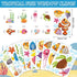 9 Sheets Summer Window Clings, Ocean Themed Tropical Fish Double-Sided Decals for Home Office Bathroom Decor