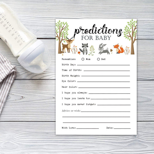 Giftideaworkshop 25 Advice and Prediction Cards for Baby Shower Game, New Mom and Dad Card for Girl or Boy Babies, New