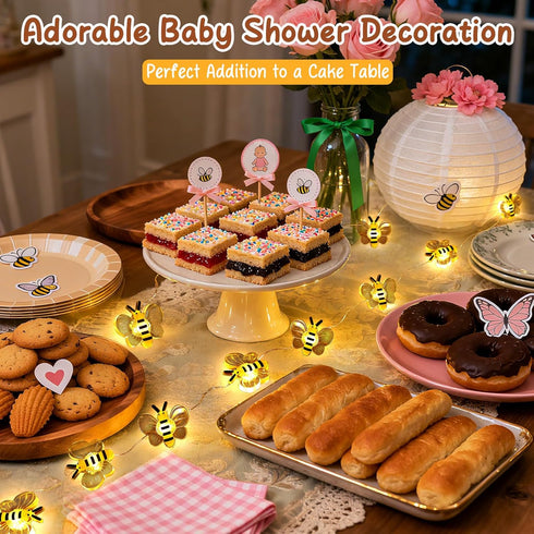 Decor,10ft 30 Coquimbo Bee String Lights Room LED Cute Honeybee Fairy Lights Battery Operated, Birthday Gifts for Women