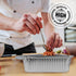 PLASTICPRO Disposable 5 LB Aluminum Takeout Tin Foil Baking Pans, 7'' X 10'' X 3'' Inch, Pack of 10