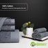 Premium Towel Set of 4 Hand Towels, 18" x 30", Dark Grey, 100% Cotton, Ultra Soft & Absorbent
