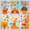 Thanksgiving Fall Window Clings Decorations, 10 Sheets Double Sided Stickers for Kids Home Office Classroom